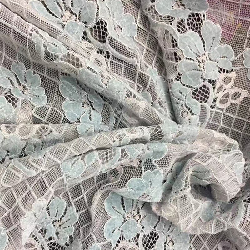 Dress Lace Trim Polyester Brushed Lace Fabric for Women's Wear Wholesa 10